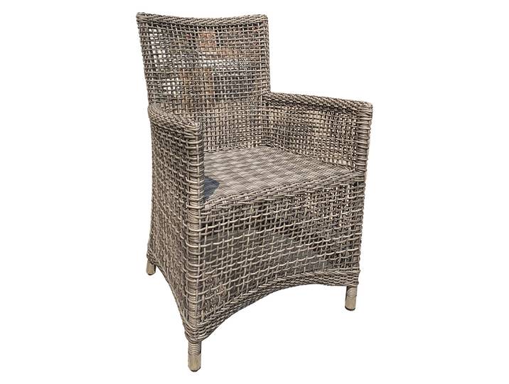 Zebra Loft Sessel Aluminium Gestell, 4 mm Halbrundgeflecht slate