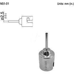 HAK N51-01 - Heißluftdüse N51-01, Schnellwechseltyp, Single, 2,5 mm