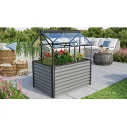 Vitavia Hochfrühbeet "Gaia Jumbo",schwarz,Hochfrühbeet (122 x 83 x 137 cm)
