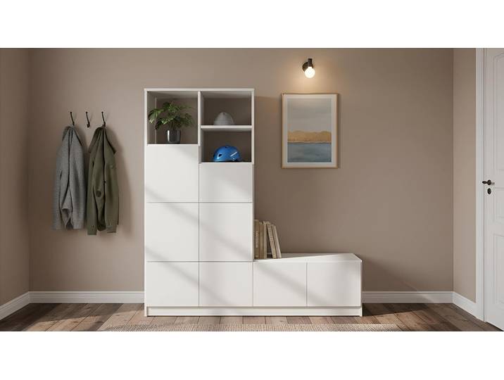 Modernes Regalsystem MDF Beschichtet MDF Weiß matt