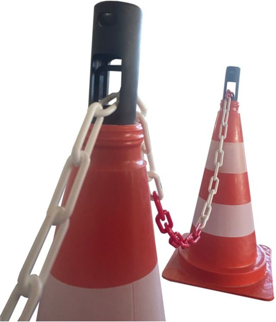 Schake Absperrkette rot / weiß, Kunststoff 6 mm, VE 25m (430_05)
