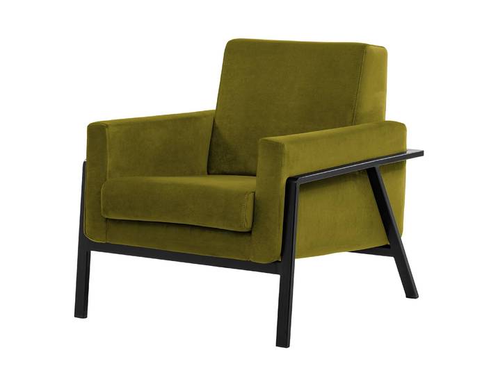 Fauteuil Hanko I Vert/Avocat Velours Ravi 80 x 86 x 85cm