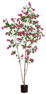 Nearly Natural 8' Artificial Miniamlist Bougainvillea Tree - Pink