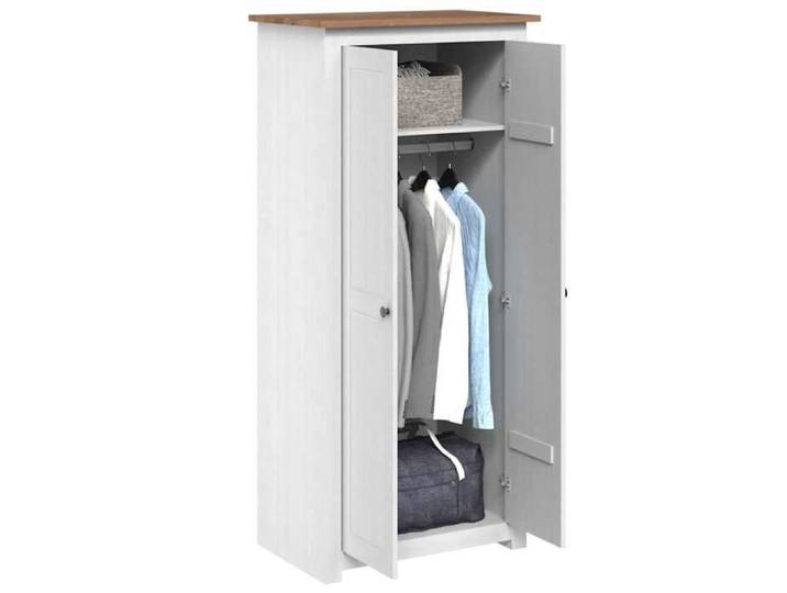 “Winter Sale TOP Garde-robe Blanc - Garde-robe Blanc 80x50x171 5cm Pin massif Assortiment Panama PRO44869