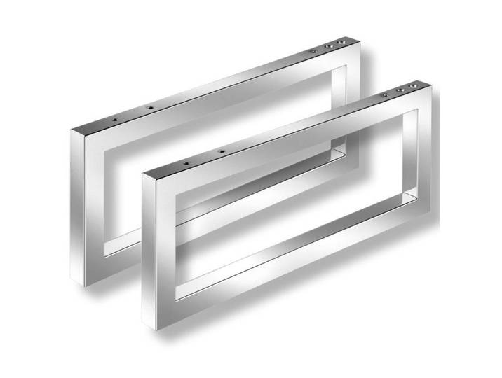 2 x Consoles pour Lavabo WK480 avec Porte-Serviettes 480 x 200 x 30 mm chromées Support pour Lavabo