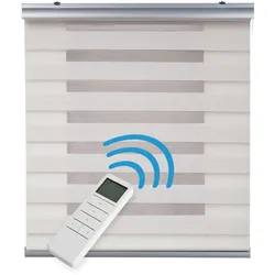 DOPPELROLLO Motorisiertes Leinen 140x250 cm