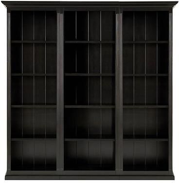 Tuscan 3-Piece Flush Bookcase Set - Black - Ballard Designs