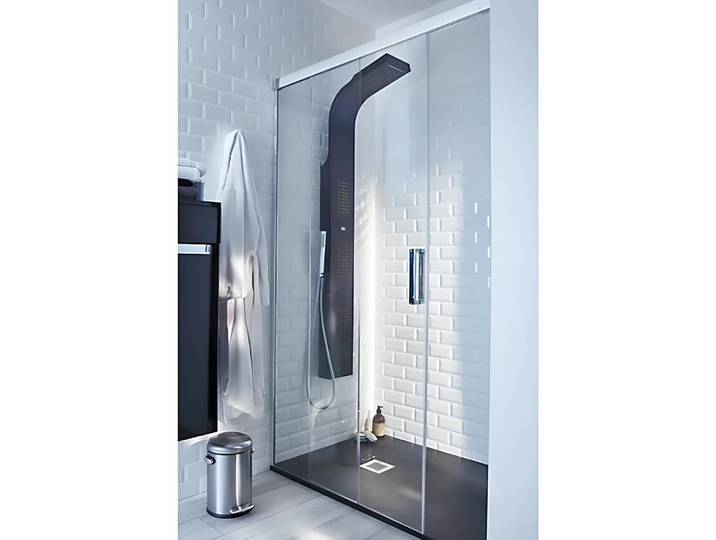 Essekaska panneau de douche hydromassant noir Essebagno