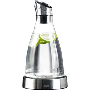 Emsa Karaffe Flow 505219 mit Deckel, 1 Liter, mit Kühlpad und CloseUp-Verschluss