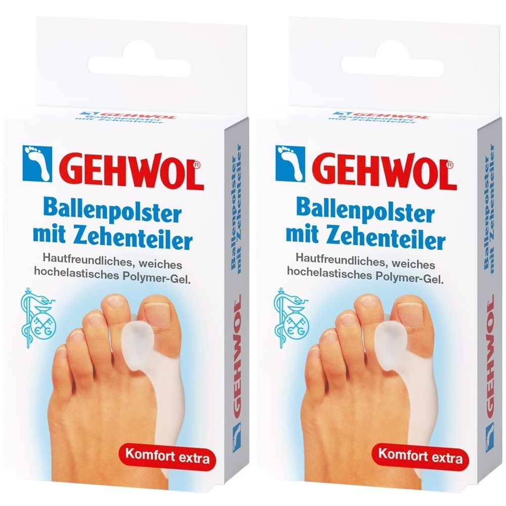 Gehwol Ballenpolster mit Zehenteiler 2x 2x1 St