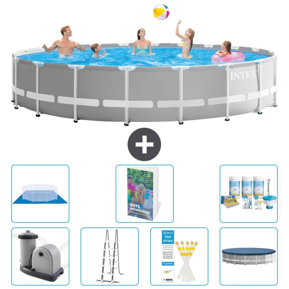 Prism Frame Pool Rund - 610x132 cm - 6-teilig S599