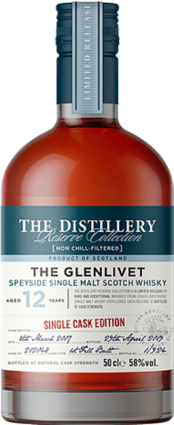The Glenlivet Distillery The Glenlivet 12 Y.O. Single Cask Edition Butt 50 cl 50 cl. - 50cl