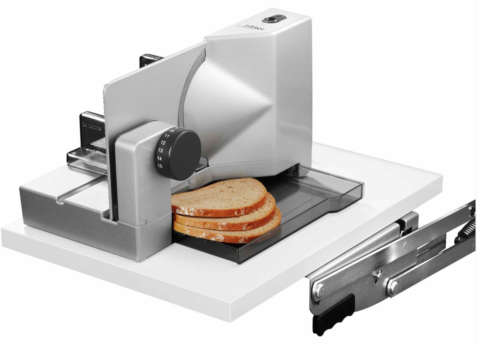 Naber Ritter MultiSchneider 5 Type E 118 met metalen behuizing in zilvermetallic