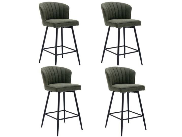 Wahson Tabouret de Bar Lot de 4 Chaise de Bar Moderne avec Dossier Tabouret Bar Chaise Haute Bar pour Cuisine Cuir PU Vert