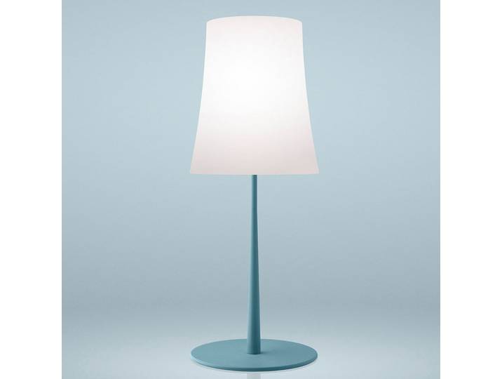 Birdie Easy Grande Tischleuchte Light Blue - Foscarini - Wohnzimmer - Design - Metall - Mit Schirm