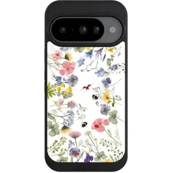 Nivocase Handyhülle für Google Pixel 10 Hülle NIVOpure Case Schwarz Biene Blumen Muster (Google Pixel 10), Smartphone Hülle, Schwarz