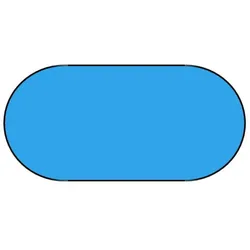 7,32m x 3,66m / 1,25m / 0,60mm Poolfolie Ovalform in Standard Blau ohne Biese