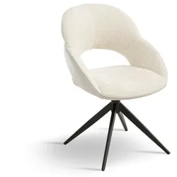 2er-Set [de]sign & more Stuhl Garcia Stoff Beige Creme