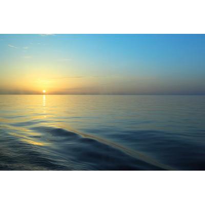 Fototapete PAPERMOON "Sonnenaufgang vom Bootsdeck", bunt, B:4,5m L:2,8m, Vlies, Tapeten