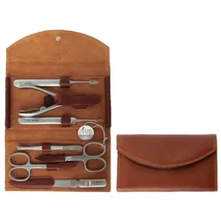 Nippes Solingen Maniküre-Set Classic 7-tlg., Leder braun