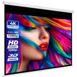 ESMART Beamer-Leinwand Economy EXR Rollo, 98 Zoll, 200 x 150 cm, Format 4:3, Rolloleinwand