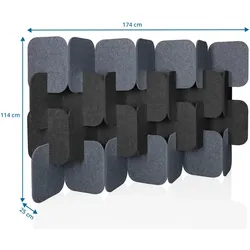 Hjh Office, Trennwand, Flexmiut Plug (174 x 114 cm)