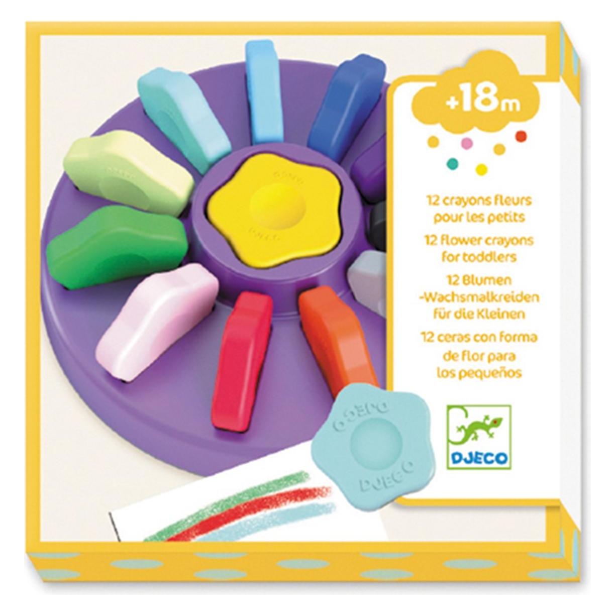 Djeco 12 Blumen-Wachsmalkreiden (12x) (5409005)