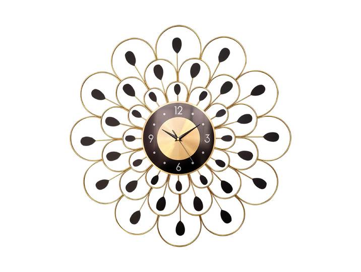 Horloge à fleurs en fer, Art moderne, Nouveau