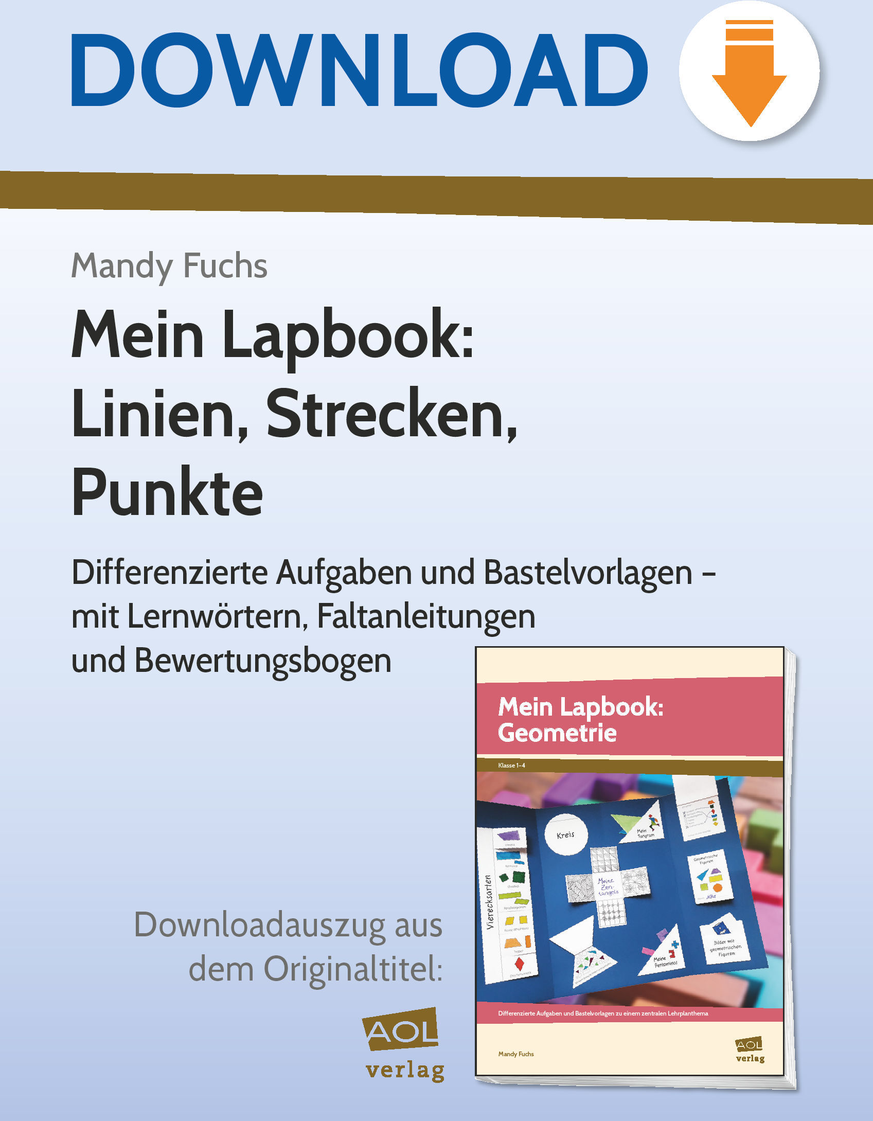 scolix (AOL-Verlag) Mein Lapbook: Linien, Strecken, Punkte