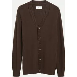 Strickjacke mit Knopfleiste Braun L