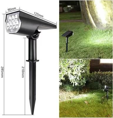 Uplift Treasures 7 LED Solar Spotlight IP65 Waterproof Outdoor Garden Wall Light white