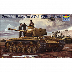 Trumpeter - Deutscher Pz.Kpfw. KV-1 756(r) - 1:35 - 327 Teile 307553