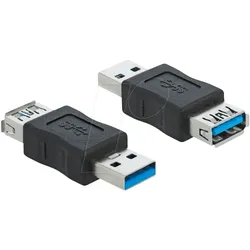 DELOCK 66497 - USB 3.0 A Stecker auf A Buchse, Datenblocker