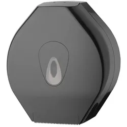 PlastiQline Großrollenspender MAXI  Toilettenpapierspender  schwarz/ transparent