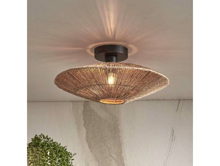 Good & Mojo Deckenlampe Iguazu, dimmbar, braun / rost, für Wohn- / Esszimmer, Textil / Stoff / Seide, Deckenlampe