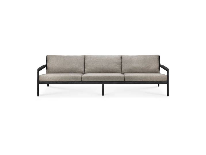 Ethnicraft Jack outdoor 3-sitziges Sofa schwarzgebeizt teak Mocha