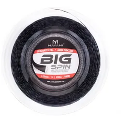 Tennissaite - MAYAMI - Big Spin 1,25 - 200 Meter - schwarz