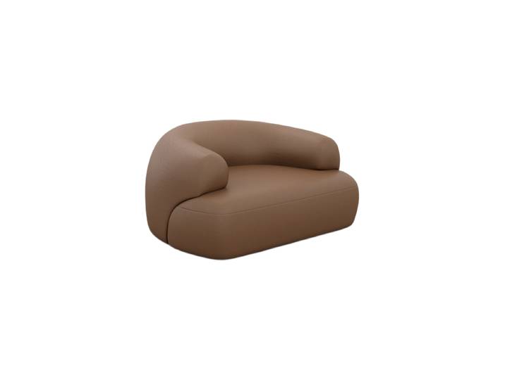 Design Echtleder Loungesessel „Astoria“ Echtleder Choco Brown BLOOMINGLOFT Collection