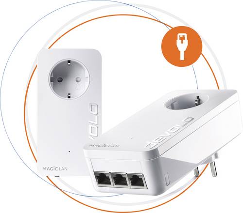 Devolo Magic 2 LAN triple Starter Kit Powerline Starter Kit 8514 BE Powerline 2400MBit/s