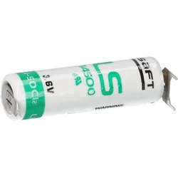Saft Lithium 3,6V Batterie LS14500-3PF AA - pin ++/-
