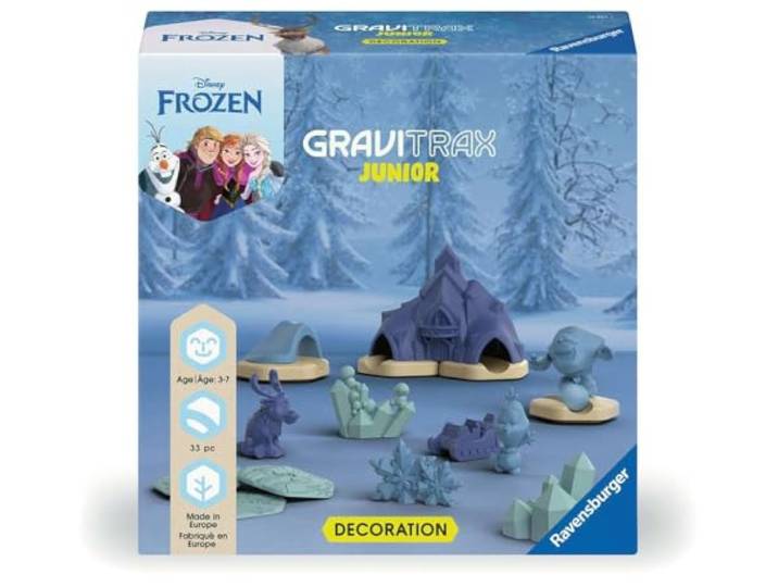 Ravensburger GraviTrax Junior Extension Disney Frozen 23861 - knikkerbaan voor kinderen vanaf 3 jaar, met speelgoedfiguren uit de Frozen World