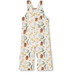 Tchibo - Baby-Musselin-Latzhose - Baby - Gr. 86/92 - weiß/print