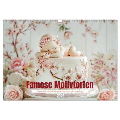 Famose Motivtorten (Wandkalender 2026 DIN A3 quer), CALVENDO Monatskalender