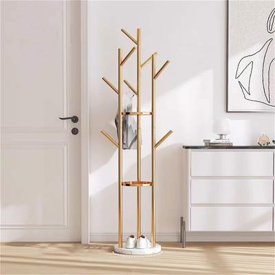 DEVERA Freestanding 66.9 In Metal Coat Rack Stand with Marble Base