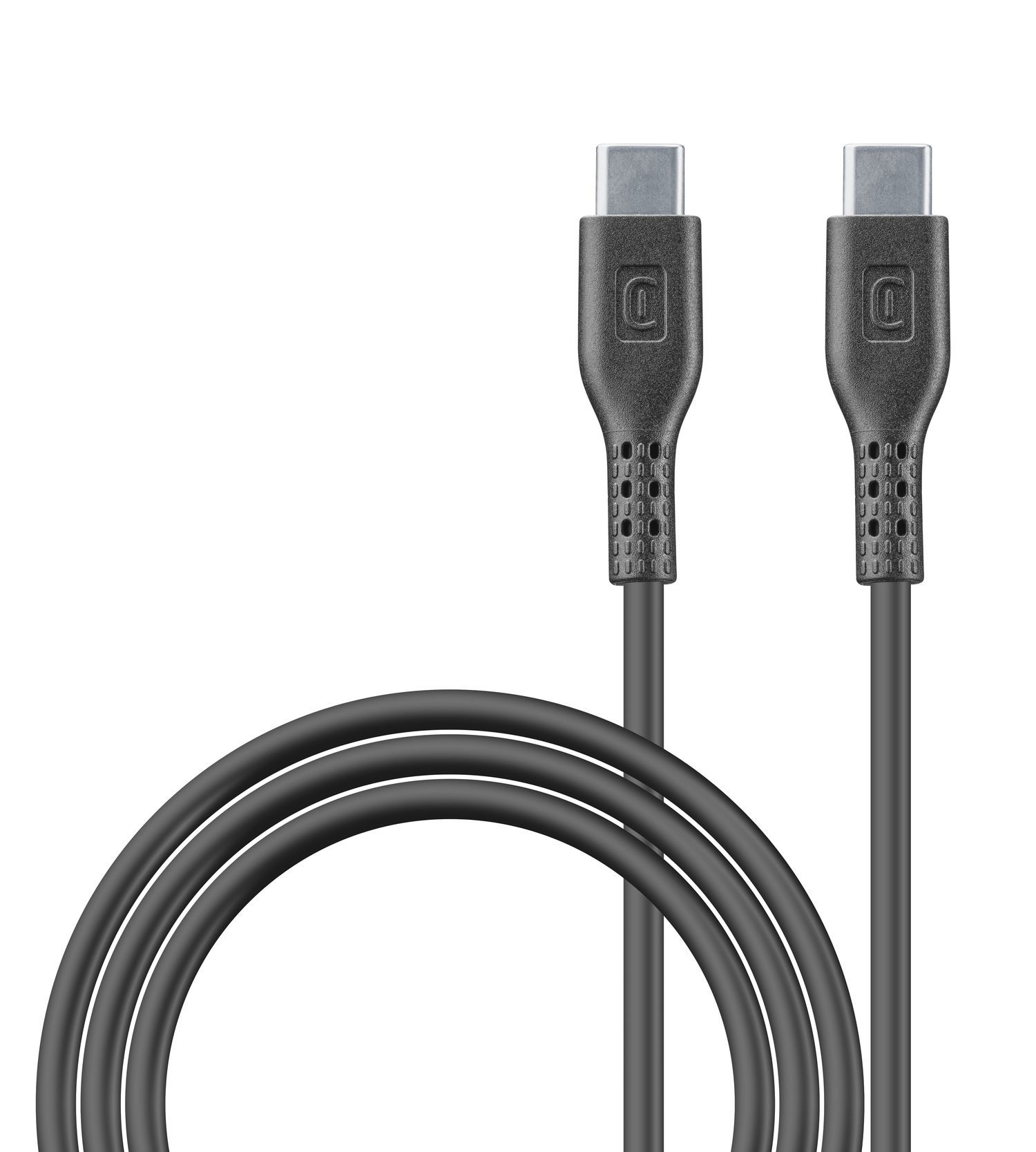 Cellular Line Stecker USB C auf USB C bis 100 W 2 m Power Data Cable (Schwarz) 60757