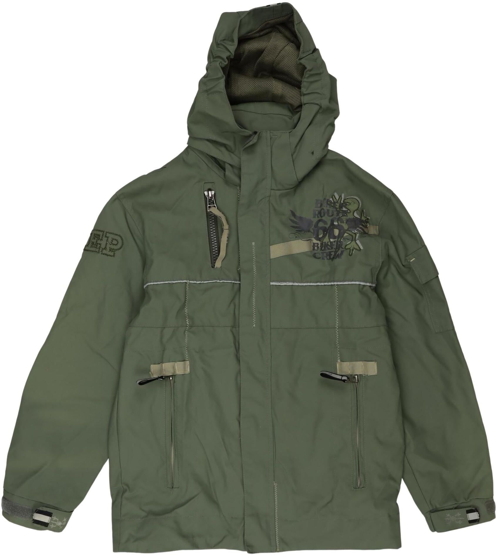 XS Exes Jungen Jacke oder Mantel, Grün, Gr. EU 152, Synthetik - Second Hand