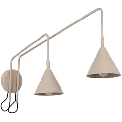 Sollux SL.2512 Wandleuchte NOX 2 taupe mit Schalter