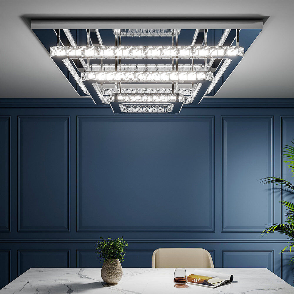 Canora Grey LED Semi Flush Mount Chrome 78cm H X 78cm W X 26cm D