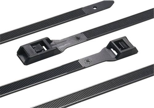 HellermannTyton 112-27560 RPE275-HSW-BK-C1 Kabelbinder 275mm 9mm Schwarz für Schwerlastanwendung, UV-stabilisiert