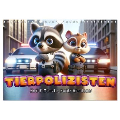 Tierpolizisten - Zwölf Monate, zwölf Abenteuer (Wandkalender 2027 DIN A4 quer), CALVENDO Monatskalender